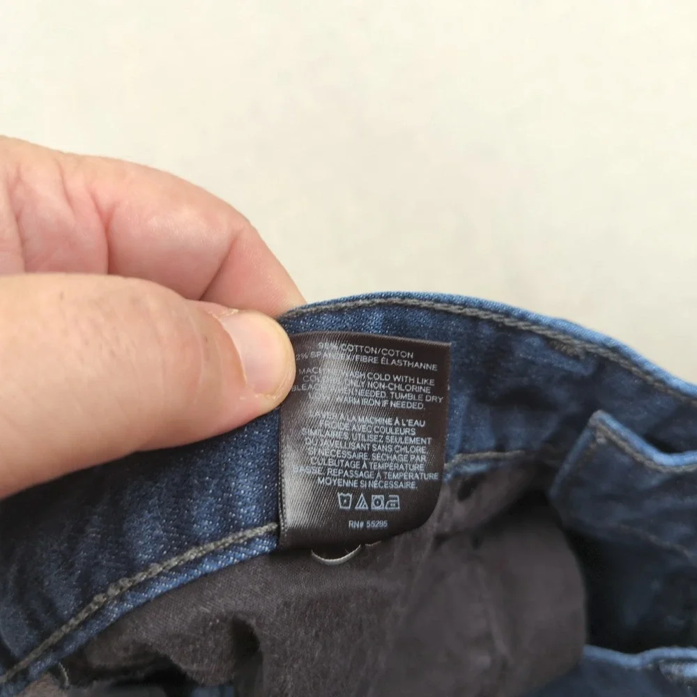 Express‎ Jeans Mens 33x30 Blue Kingston Classic Straight Dark Wash Stretch